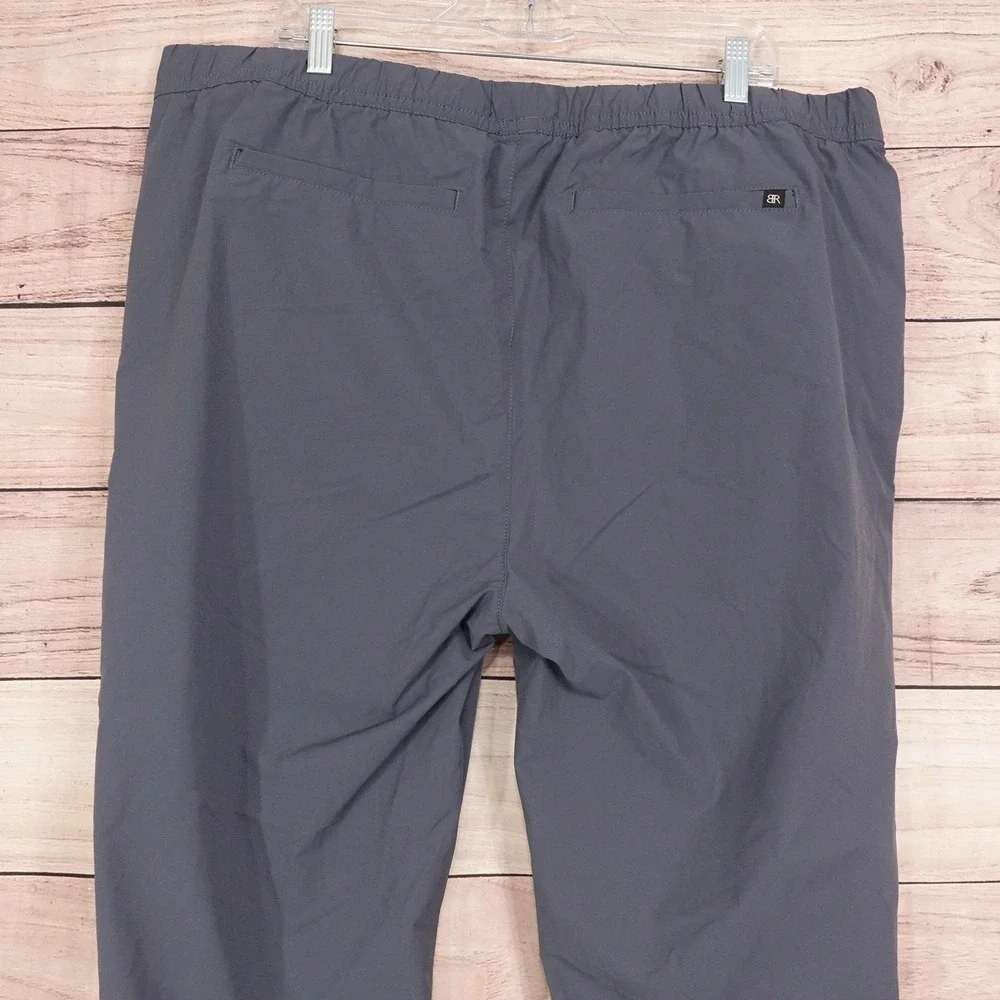 Banana Republic‎ Pants Mens 2XL Gray Jogger Elastic Waist Zip Pocket Lightweight